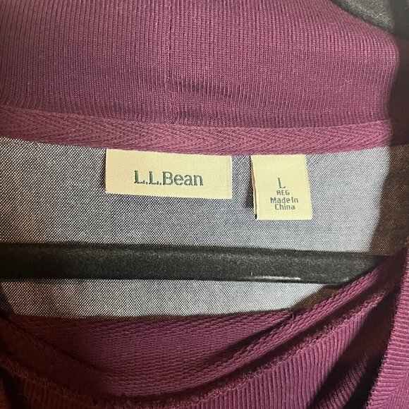 L.L. Bean striped rugby mock neck pullover tunic - Picture 3 of 5